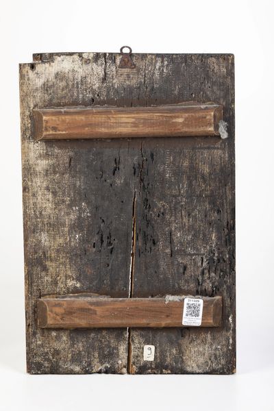 Icona a tempera su tavola a fondo oro raffigurante Deipara con Bambino. Europa orientale XIX secolo  - Asta Argenti da Collezione | Antichi - Associazione Nazionale - Case d'Asta italiane