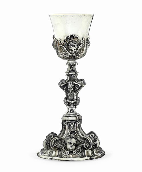 Calice. Argentria barocca italiana del XVIII secolo (apparentemente privo di punzonatura)  - Asta Argenti da Collezione | Antichi - Associazione Nazionale - Case d'Asta italiane