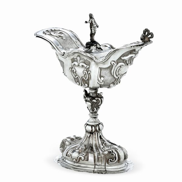 Navicella. Argenteria italiana (Regno Sabaudo?) del XVIII-XIX secolo. Marchio dellargentiere Michele Pagliano  - Asta Argenti da Collezione | Antichi - Associazione Nazionale - Case d'Asta italiane