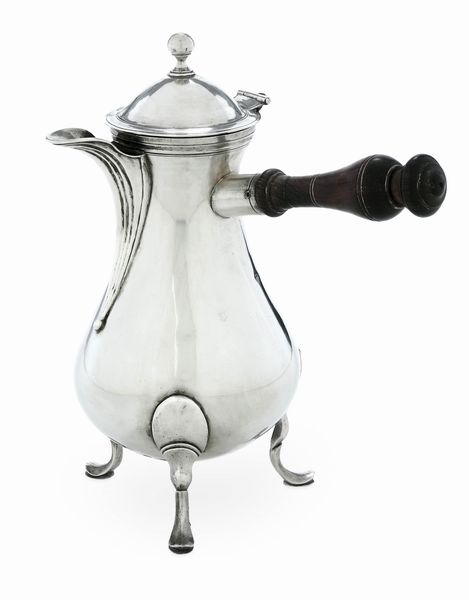 Caffettiera a tripode. Genova fine XVIII secolo, marchio della Torretta con datario consunto di difficile lettura (1)781 o (1)791 e marchio di ricontrollo (inizi del XIX secolo)  - Asta Argenti da Collezione | Antichi - Associazione Nazionale - Case d'Asta italiane