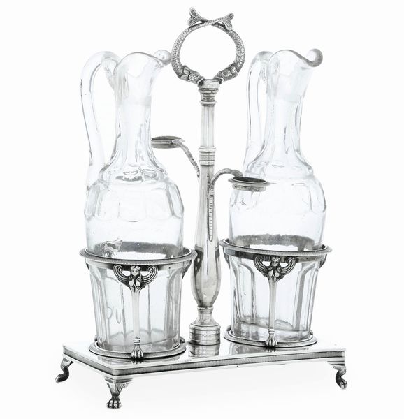 Oliera neoclassica. Napoli 1825-1932, assaggiatore Paolo di Blasio, marchio dell'argentiere consunto di difficile lettura  - Asta Argenti da Collezione | Antichi - Associazione Nazionale - Case d'Asta italiane