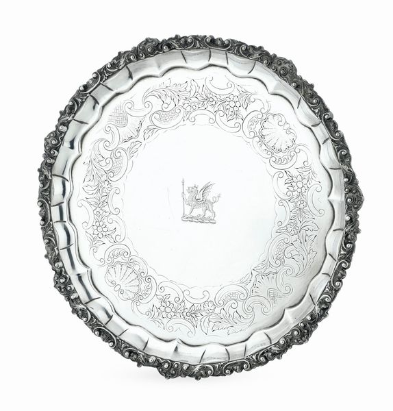 Piatto. Londra 1827, argentiere Joseph Angell I  - Asta Argenti da Collezione | Antichi - Associazione Nazionale - Case d'Asta italiane