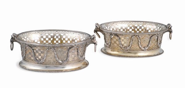 Coppia di cestini. Londra 1884, argentiere Frederick Brasted  - Asta Argenti da Collezione | Antichi - Associazione Nazionale - Case d'Asta italiane