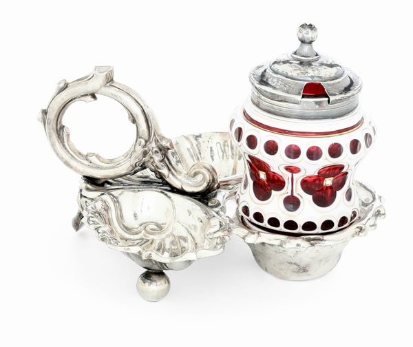 Saliera e senapiera. Impero austro ungarico XIX secolo  - Asta Argenti da Collezione | Antichi - Associazione Nazionale - Case d'Asta italiane