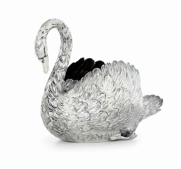 Cigno centrotavola. Impero austro ungarico, XIX-XX secolo  - Asta Argenti da Collezione | Antichi - Associazione Nazionale - Case d'Asta italiane