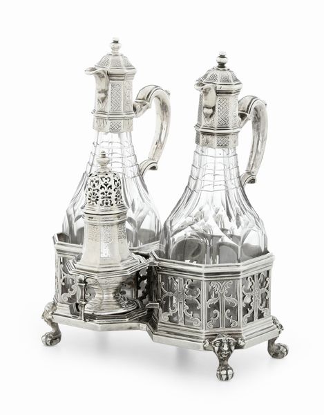 Cruet. Londra prima met� del XVIII secolo, argentiere John White (documentato nel 1724)  - Asta Argenti da Collezione | Antichi - Associazione Nazionale - Case d'Asta italiane