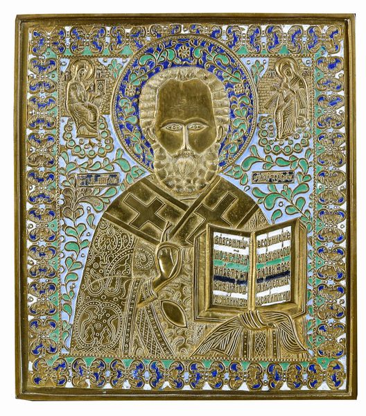 San Nicola il Taumaturgo. Russia XIX secolo  - Asta Argenti da Collezione | Antichi - Associazione Nazionale - Case d'Asta italiane