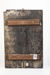 Icona a tempera su tavola a fondo oro raffigurante Deipara con Bambino. Europa orientale XIX secolo  - Asta Argenti da Collezione | Antichi - Associazione Nazionale - Case d'Asta italiane