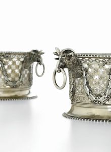 Coppia di cestini. Londra 1884, argentiere Frederick Brasted  - Asta Argenti da Collezione | Antichi - Associazione Nazionale - Case d'Asta italiane