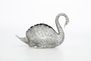 Cigno centrotavola. Impero austro ungarico, XIX-XX secolo  - Asta Argenti da Collezione | Antichi - Associazione Nazionale - Case d'Asta italiane