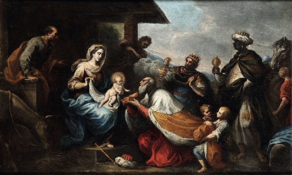 Gio Raffaele Badaracco : Adorazione dei Magi  - Asta Dipinti Antichi - Associazione Nazionale - Case d'Asta italiane