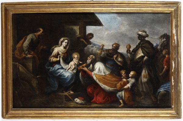 Gio Raffaele Badaracco : Adorazione dei Magi  - Asta Dipinti Antichi - Associazione Nazionale - Case d'Asta italiane