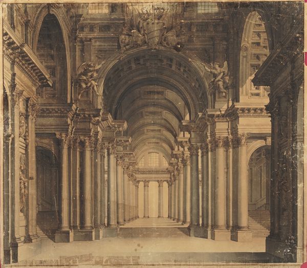 Vittorio Maria Bigari : Veduta di interno di chiesa  - Asta Dipinti Antichi - Associazione Nazionale - Case d'Asta italiane