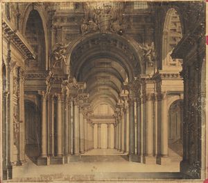 Vittorio Maria Bigari - Veduta di interno di chiesa