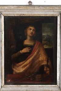Scuola del XVII secolo Santa Caterina d'Alessandria  - Asta Orologi da Polso - Associazione Nazionale - Case d'Asta italiane