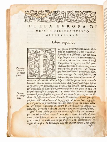 [Storia] Giambullari, Pierfrancesco : Historia delll'Europa. In Venezia, Francesco Senese 1566  - Asta Libri Rari & Manoscritti del XVI Secolo - Associazione Nazionale - Case d'Asta italiane