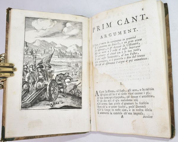 Lotti, Lotto LA LIBERAZIONE DI VIENNA ASSEDIATA DALLE ARMI OTTOMANE POEMETTO GIOCOSO E LA BANZUOLA DIALOGHI SEI DEL DOTTORE LOTTO LOTTI IN LINGUA POPOLARE BOLOGNESE. [senza dati tip., ca 1750]  - Asta Libri Rari & Manoscritti del XVI Secolo - Associazione Nazionale - Case d'Asta italiane