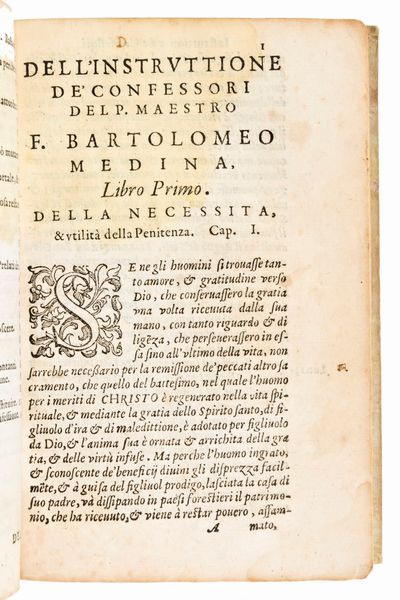 [Teologia] de Medina, Bartolomé : Breve instruttione de' confessori, come si debba amministrare il sacramento della Penitentia. Alessandro Gardano, & Francesco Coattini, Roma 1588  - Asta Libri Rari & Manoscritti del XVI Secolo - Associazione Nazionale - Case d'Asta italiane