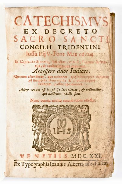 [Chiesa Cattolica] Catechismus ex decreto sacrosancti Concilii Tridentini iussu Pij 5. pont. max... Tipografia Ioannis Alberti, Venezia 1621  - Asta Libri Rari & Manoscritti del XVI Secolo - Associazione Nazionale - Case d'Asta italiane