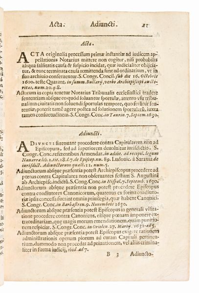 [Diritto canonico] Barbosa, Agostinho : Collectanea Bullarij, aliarumue summorum pontificum constitutionum... Venezia, Giacomo Sarzina 1636  - Asta Libri Rari & Manoscritti del XVI Secolo - Associazione Nazionale - Case d'Asta italiane