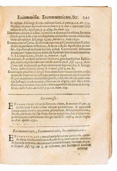 [Diritto canonico] Barbosa, Agostinho : Collectanea Bullarij, aliarumue summorum pontificum constitutionum... Venezia, Giacomo Sarzina 1636  - Asta Libri Rari & Manoscritti del XVI Secolo - Associazione Nazionale - Case d'Asta italiane