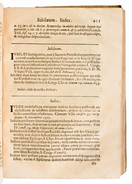 [Diritto canonico] Barbosa, Agostinho : Collectanea Bullarij, aliarumue summorum pontificum constitutionum... Venezia, Giacomo Sarzina 1636  - Asta Libri Rari & Manoscritti del XVI Secolo - Associazione Nazionale - Case d'Asta italiane