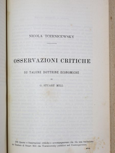 Marx, Karl IL CAPITALE. CRITICA DELL'ECONOMIA POLITICA. [BIBLIOTECA DELL'ECONOMISTA: RACCOLTA DELLE PIÙ PREGIATE OPERE MODERNE ITALIANE E STRANIERE DI ECONOMIA POLITICA, VOL. 9, P. 2. Torino, 1886, Unione Tipografico-Editrice.  - Asta Libri Rari & Manoscritti del XVI Secolo - Associazione Nazionale - Case d'Asta italiane