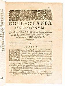 [Diritto canonico] Barbosa, Agostinho : Collectanea Bullarij, aliarumue summorum pontificum constitutionum... Venezia, Giacomo Sarzina 1636  - Asta Libri Rari & Manoscritti del XVI Secolo - Associazione Nazionale - Case d'Asta italiane