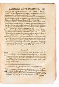 [Diritto canonico] Barbosa, Agostinho : Collectanea Bullarij, aliarumue summorum pontificum constitutionum... Venezia, Giacomo Sarzina 1636  - Asta Libri Rari & Manoscritti del XVI Secolo - Associazione Nazionale - Case d'Asta italiane