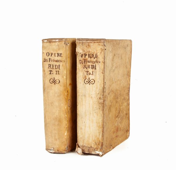 Opere di Francesco Redi gentiluomo aretino e accademico della Crusca In questa nuova edizione accresciute e migliorate. Tomo primo - Tomo secondo  - Asta Libri Antichi e Stampe - Associazione Nazionale - Case d'Asta italiane
