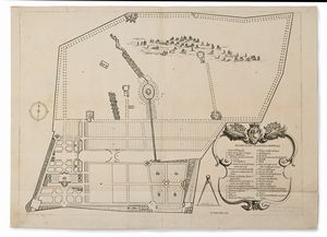 3 Vedute e 1 Pianta della Villa Pamphili del Falda  - Asta Libri Antichi e Stampe - Associazione Nazionale - Case d'Asta italiane