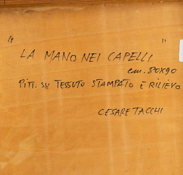 CESARE TACCHI : La mano nei capelli  - Asta Arte Moderna e Contemporanea - Associazione Nazionale - Case d'Asta italiane