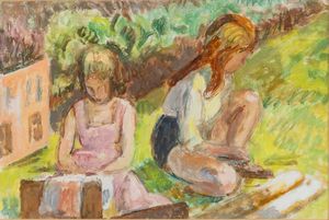 Vanessa Bell : Girls on the grass  - Asta Arte Moderna e Contemporanea - Associazione Nazionale - Case d'Asta italiane