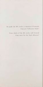 Emilio Isgrò : Da quale dei 116 cerchi si muover� il Generale Giap per l'offensiva finale  - Asta Arte Moderna e Contemporanea - Associazione Nazionale - Case d'Asta italiane