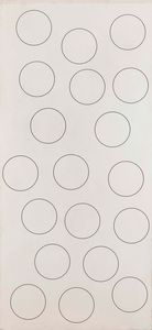 Emilio Isgrò : Da quale dei 116 cerchi si muover� il Generale Giap per l'offensiva finale  - Asta Arte Moderna e Contemporanea - Associazione Nazionale - Case d'Asta italiane