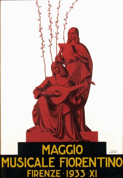 Accornero Vittorio : MAGGIO MUSICALE FIORENTINO  - Asta Manifesti d'Epoca - Associazione Nazionale - Case d'Asta italiane