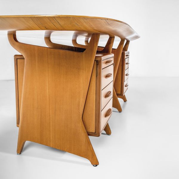 GIO PONTI : Rara scrivania dirigenziale.  - Asta Fine Design - Associazione Nazionale - Case d'Asta italiane