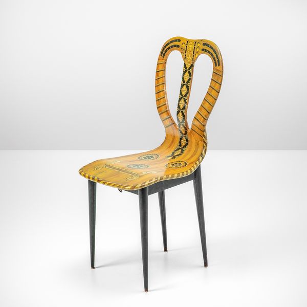 Piero Fornasetti : Sedia mod. Musicale  - Asta Fine Design - Associazione Nazionale - Case d'Asta italiane