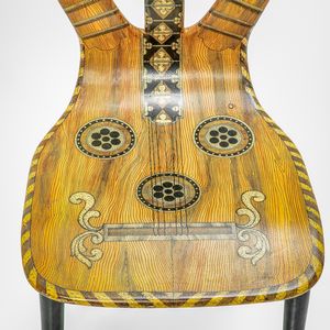 Piero Fornasetti : Sedia mod. Musicale  - Asta Fine Design - Associazione Nazionale - Case d'Asta italiane