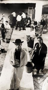 TAZIO SECCHIAROLI - Marcello Mastroianni, tratto dal set di 8