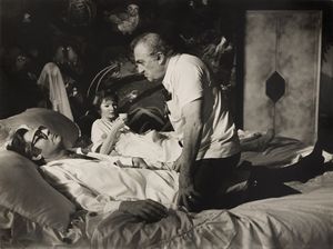 TAZIO SECCHIAROLI - Federico Fellini e Marcello Mastroianni, tratto dal set La citt delle donne