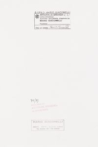 Mario Giacomelli : Senza titolo, dalla serie Caroline Branson da Spoon River  - Asta Fotografia - Associazione Nazionale - Case d'Asta italiane