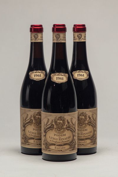 Italia : Poderi di Luigi Einaudi, Barolo DOCG (3 BT)  - Asta Vini / Old But Gold - Associazione Nazionale - Case d'Asta italiane