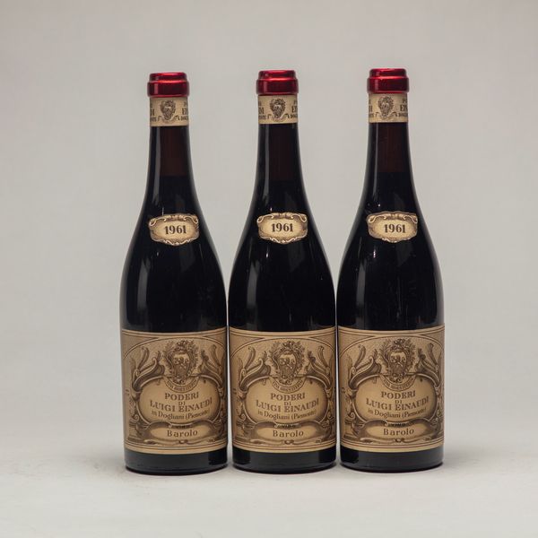 Italia : Poderi di Luigi Einaudi, Barolo DOCG (3 BT)  - Asta Vini / Old But Gold - Associazione Nazionale - Case d'Asta italiane