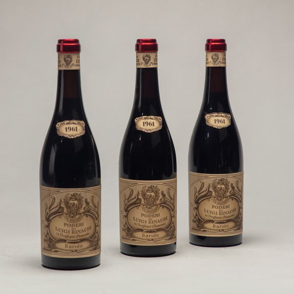 Italia : Poderi di Luigi Einaudi, Barolo DOCG (3 BT)  - Asta Vini / Old But Gold - Associazione Nazionale - Case d'Asta italiane