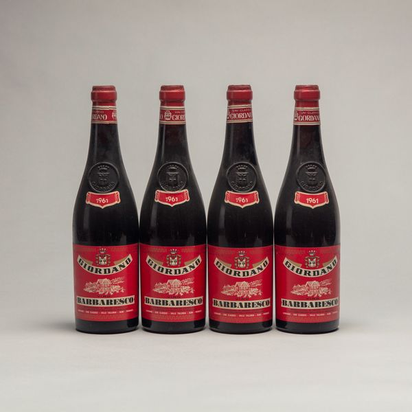 Italia : Giordano, Barbaresco (4 BT)  - Asta Vini / Old But Gold - Associazione Nazionale - Case d'Asta italiane