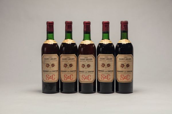 FRANCIA : Schroder & de Constans, Saint-Julien (5 BT)  - Asta Vini / Old But Gold - Associazione Nazionale - Case d'Asta italiane