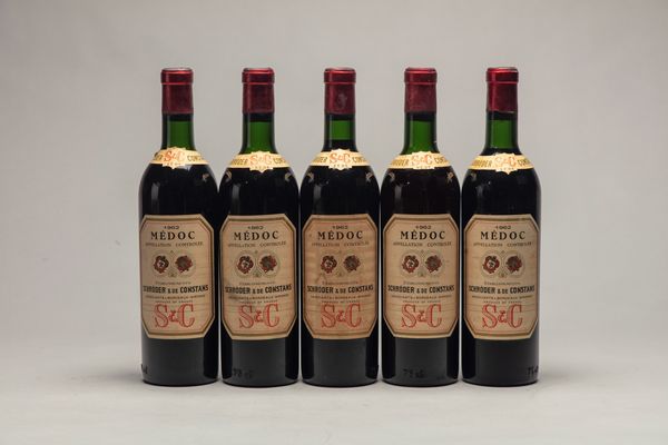 FRANCIA : SCHRODER & DE CONSTANS, Medoc (5 bt)  - Asta Vini / Old But Gold - Associazione Nazionale - Case d'Asta italiane