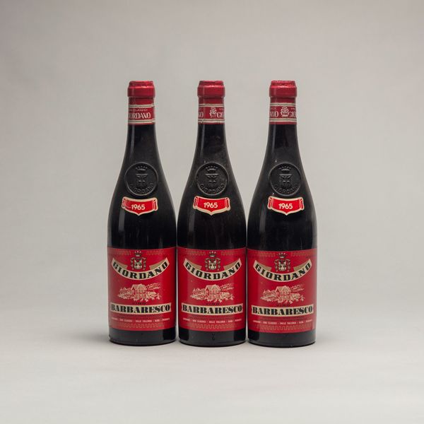 Italia : Giordano, Barbaresco (3 BT)  - Asta Vini / Old But Gold - Associazione Nazionale - Case d'Asta italiane