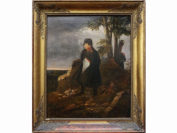 Scuola toscana della prima metà del XIX secolo : Napoleone a Sant'Elena  - Asta Dballage. Occasioni in asta - Associazione Nazionale - Case d'Asta italiane